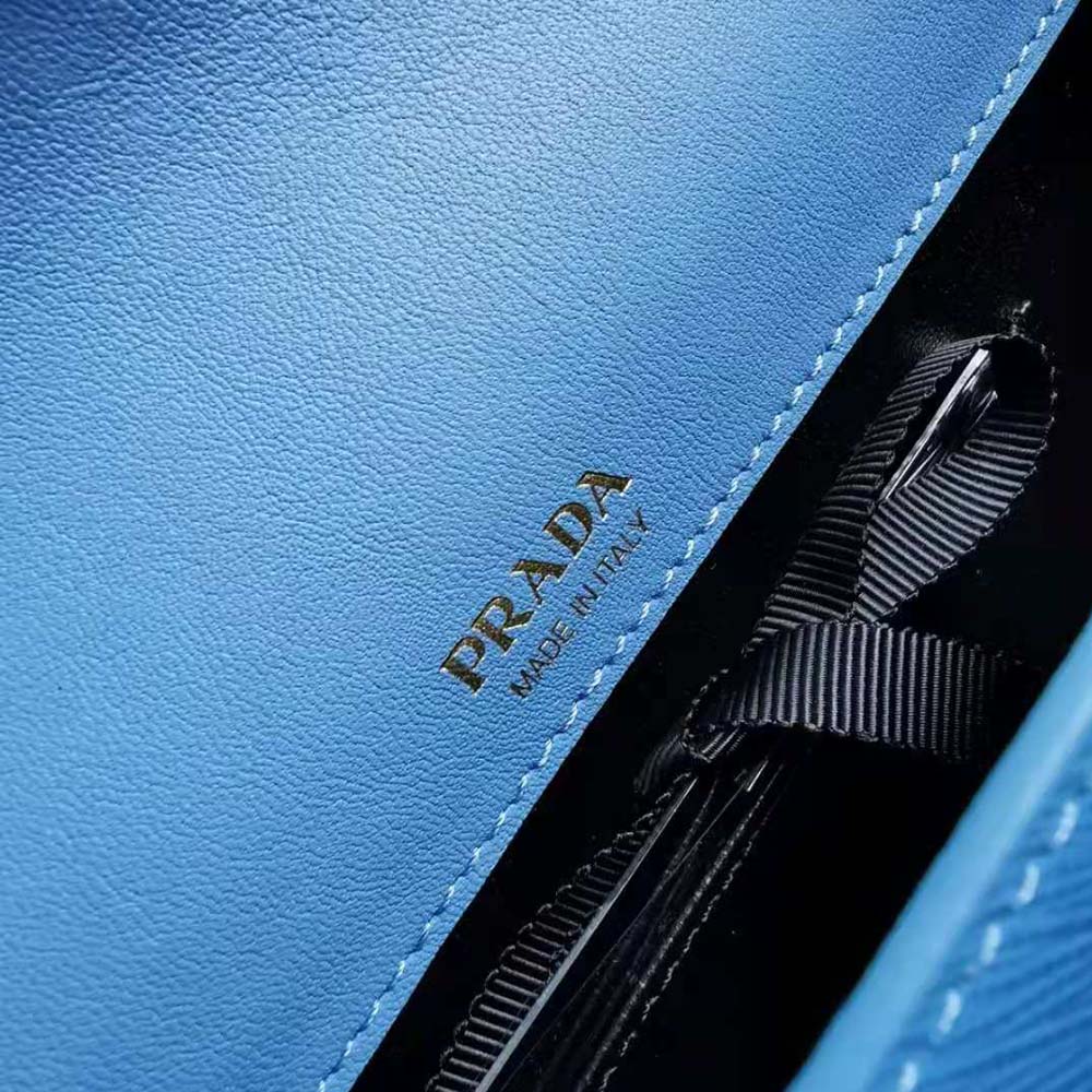 Prada Ladies Saffiano Leather Mini Bag-Blue - image 8