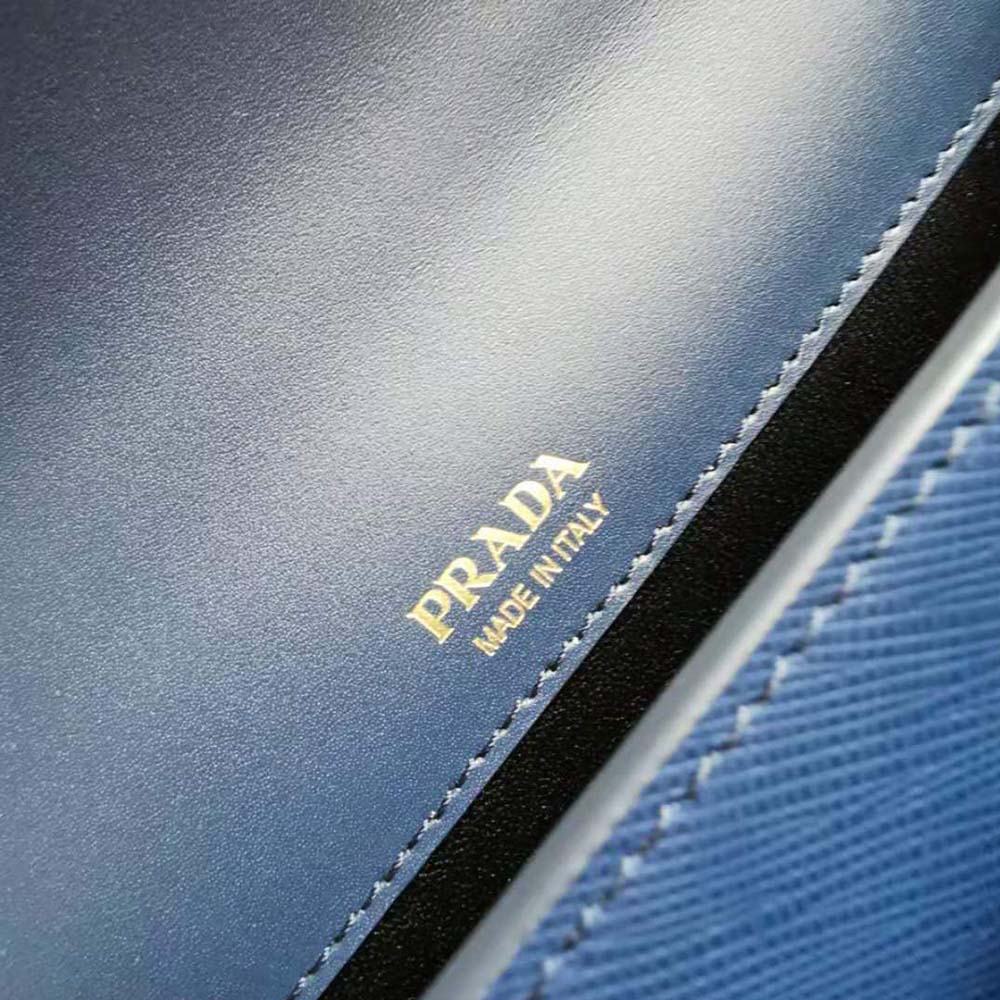 Prada Ladies Saffiano Leather Mini Bag-Navy - image 6