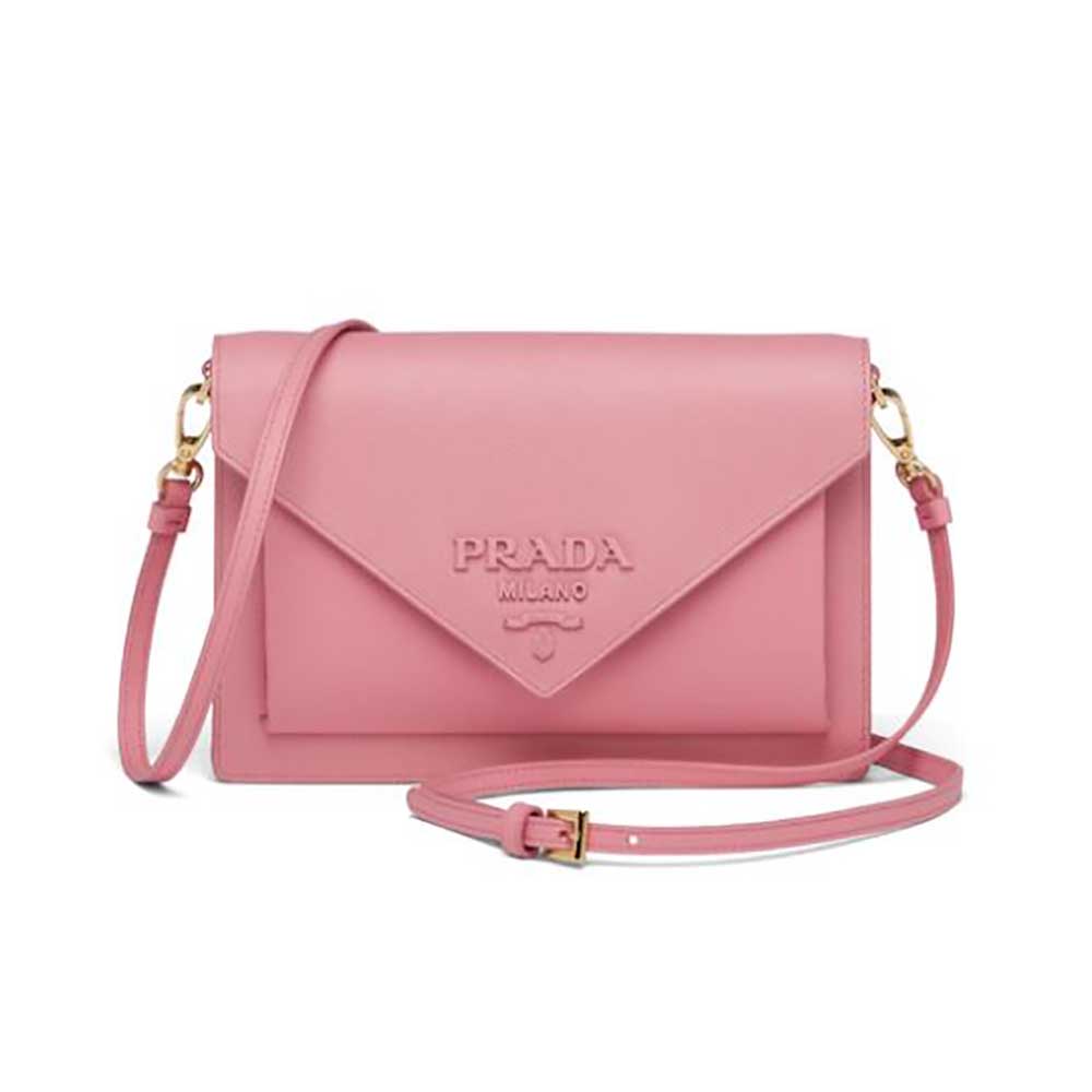 Prada Ladies Saffiano Leather Mini Bag-Pink