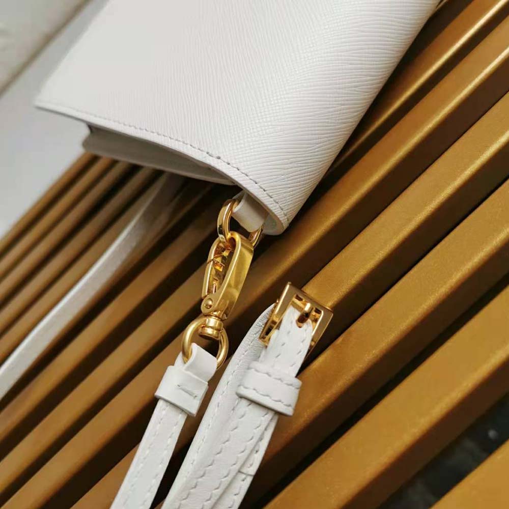 Prada Ladies Saffiano Leather Mini Bag-White - image 10
