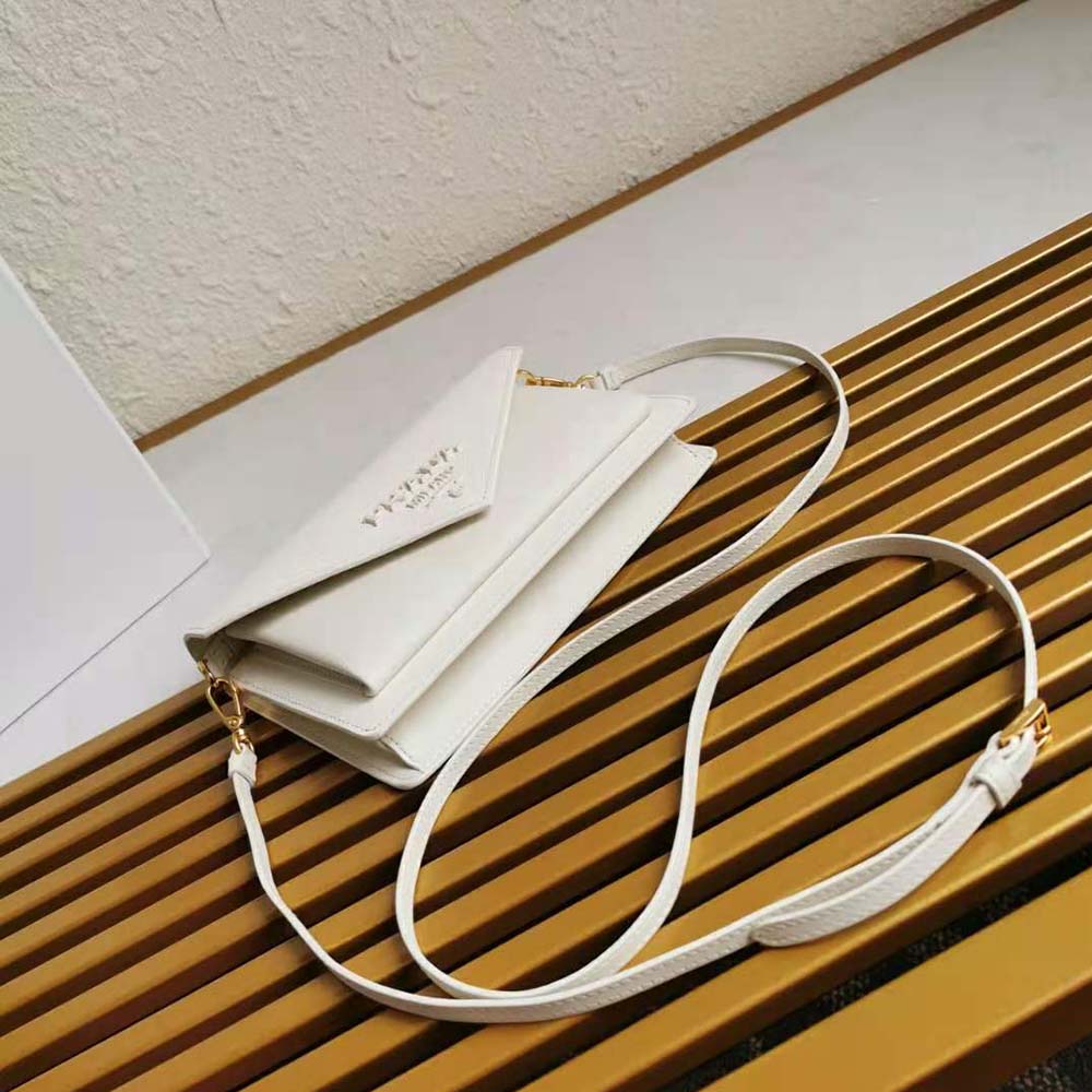 Prada Ladies Saffiano Leather Mini Bag-White - image 5