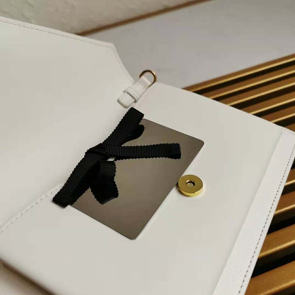 Prada Ladies Saffiano Leather Mini Bag-White - image 7