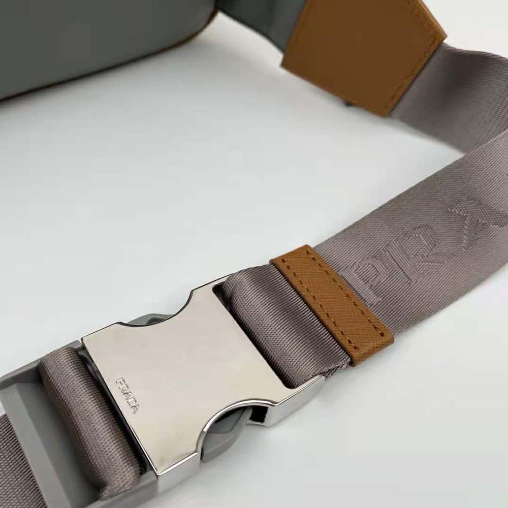 Prada Men Nylon Belt Bag-Silver - image 9