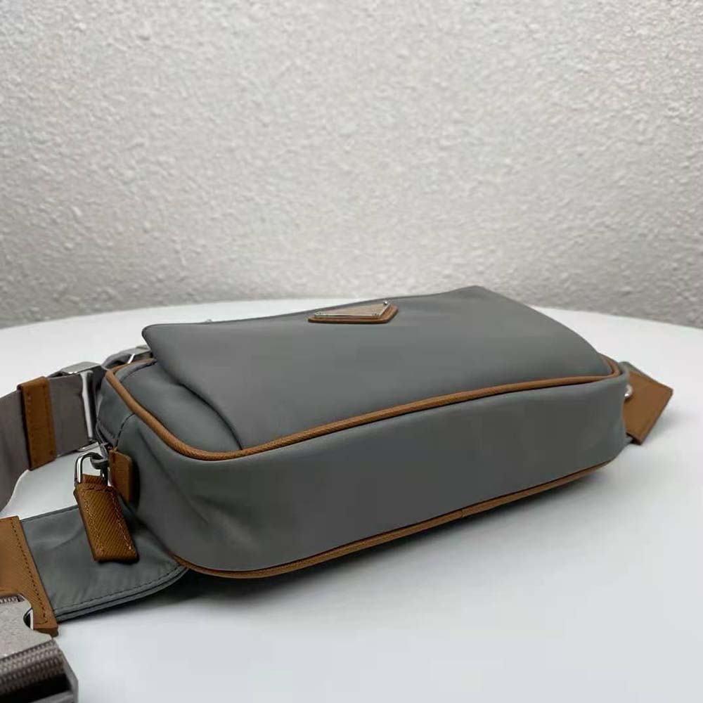 Prada Men Nylon Belt Bag-Silver - image 5