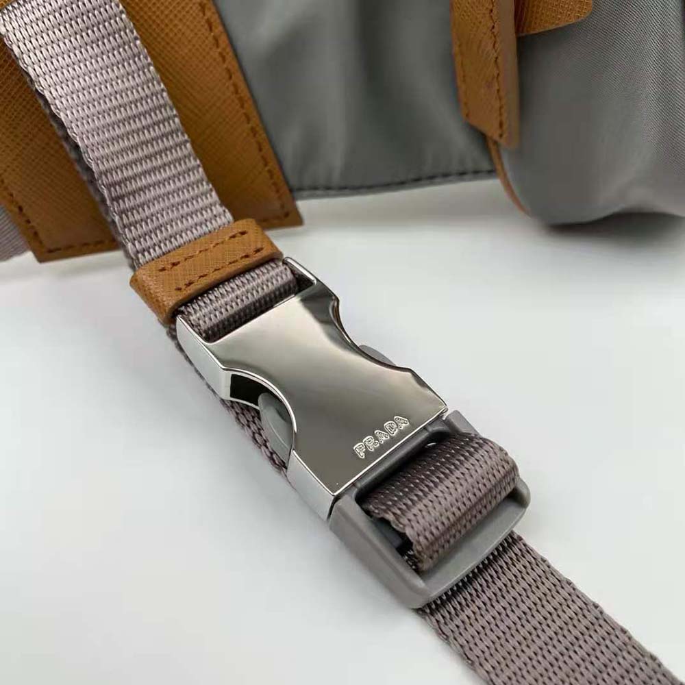 Prada Men Nylon Belt Bag-Silver - image 8