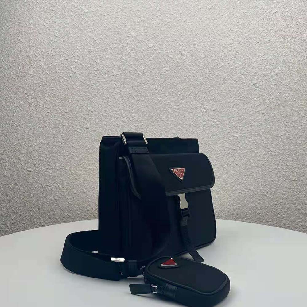 Prada Men Nylon Cross-Body Bag-Black - image 4