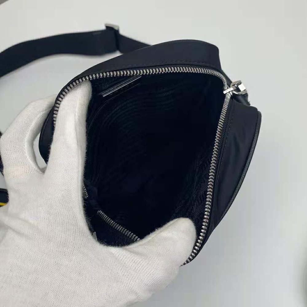 Prada Men Nylon Cross-Body Bag-Black/Yellow - image 6
