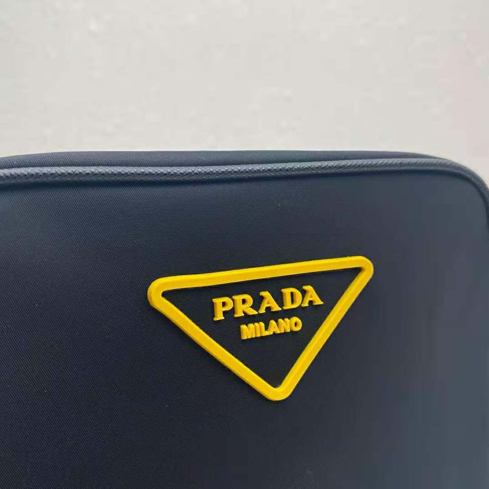 Prada Men Nylon Cross-Body Bag-Black/Yellow - image 8