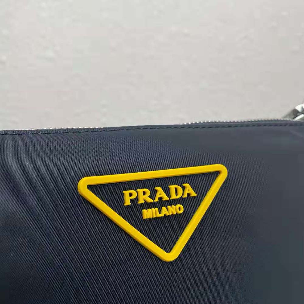 Prada Men Nylon Cross-Body Bag with External Zipper Pocket-Black - image 10