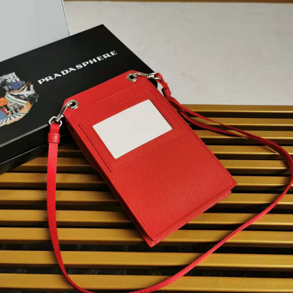 Prada Men Saffiano Leather Smartphone Case-Red - image 6