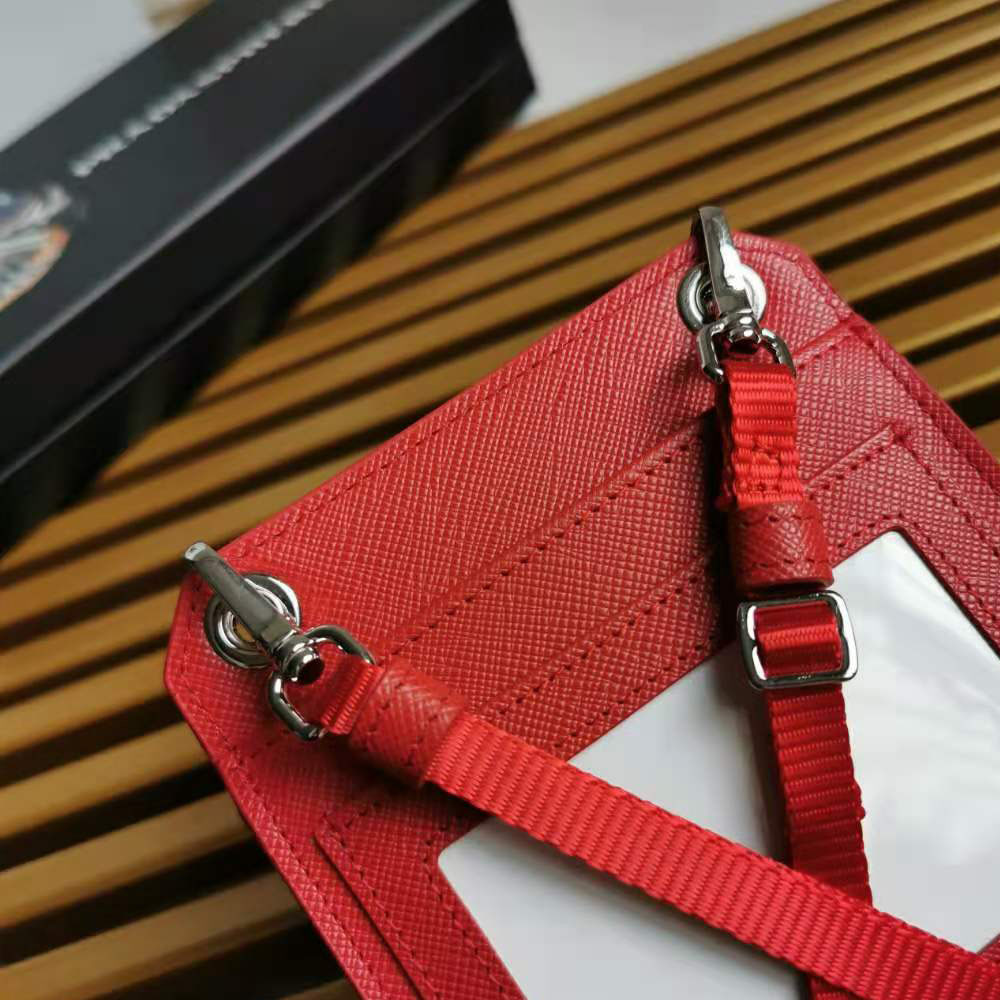 Prada Men Saffiano Leather Smartphone Case-Red - image 7