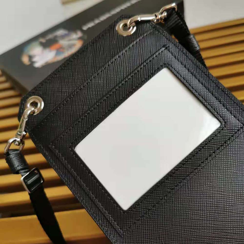 Prada Men Saffiano Leather Smartphone Case-Silver - image 9