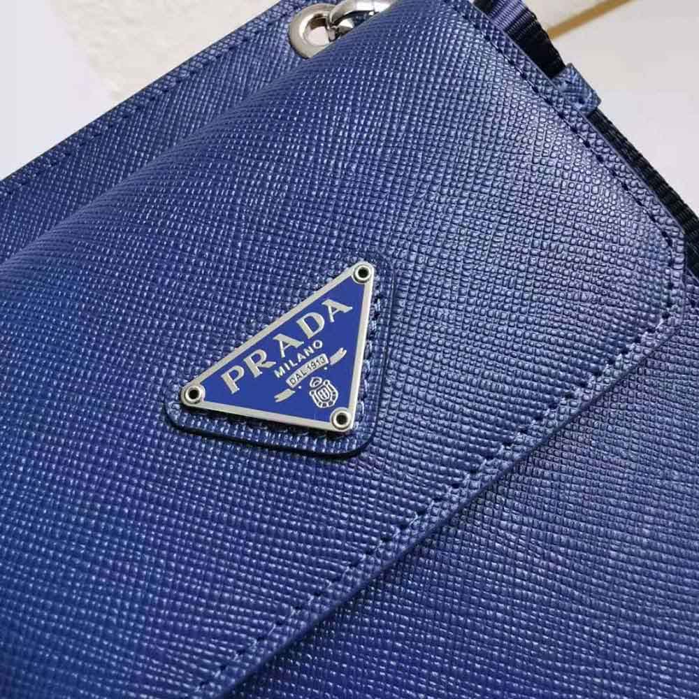 Prada Men Saffiano Leather Smartphone Case-Navy - image 7