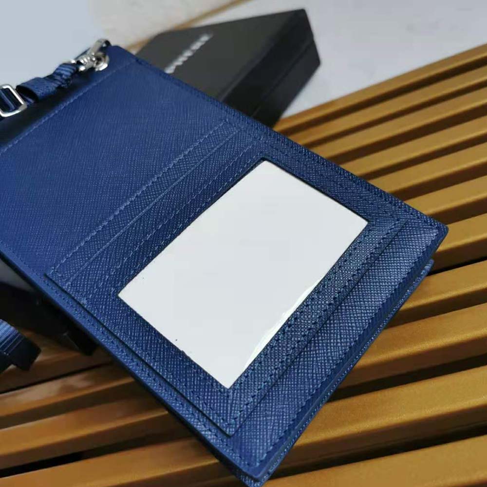 Prada Men Saffiano Leather Smartphone Case-Navy - image 6