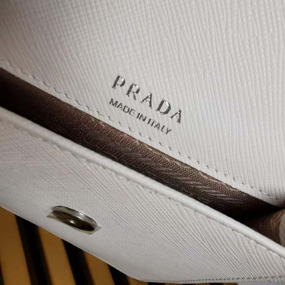 Prada Men Saffiano Leather Smartphone Case-White - image 7