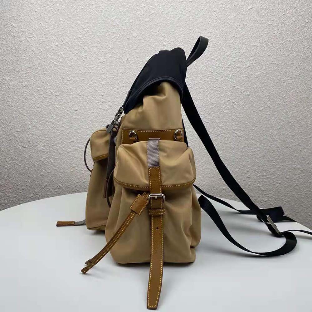 Prada Men Technical Fabric Nylon Backpack-Brown - image 4