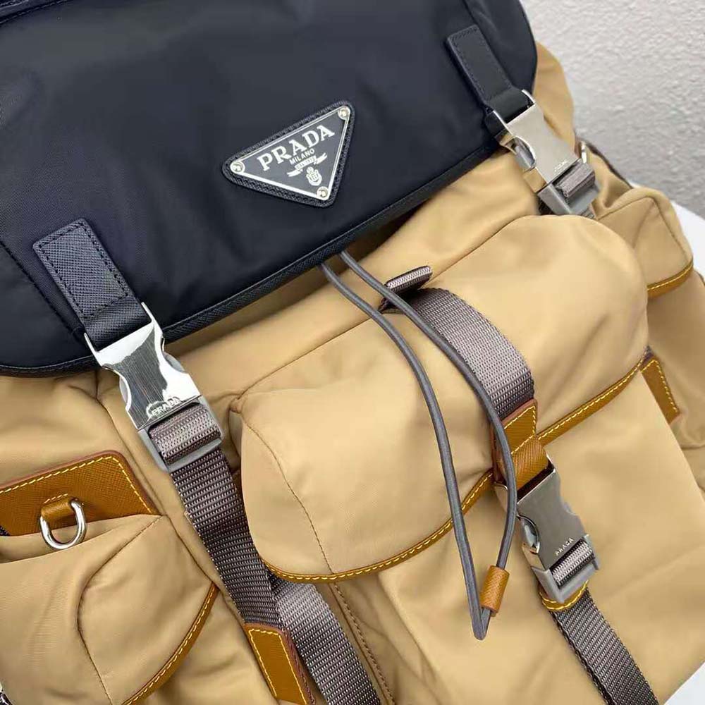 Prada Men Technical Fabric Nylon Backpack-Brown - image 6