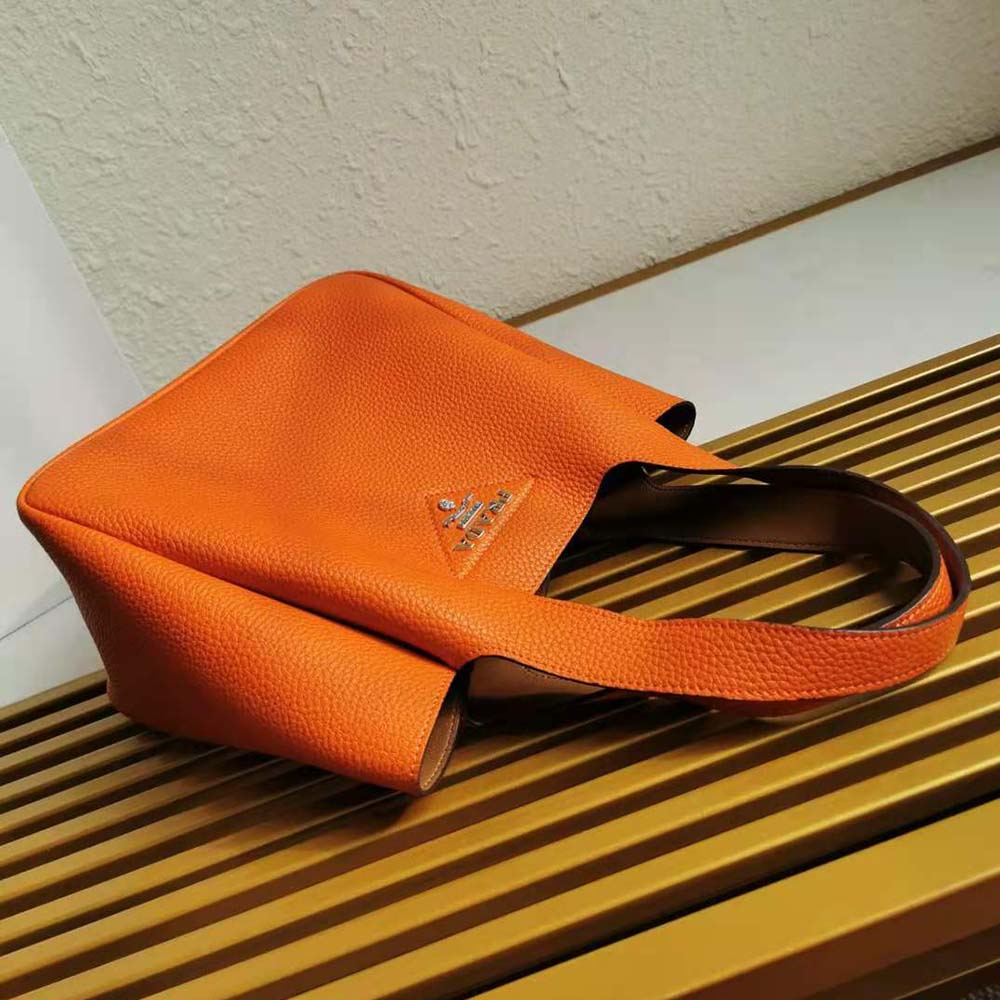 Prada Women Calf Leather Handbag-Orange - image 5