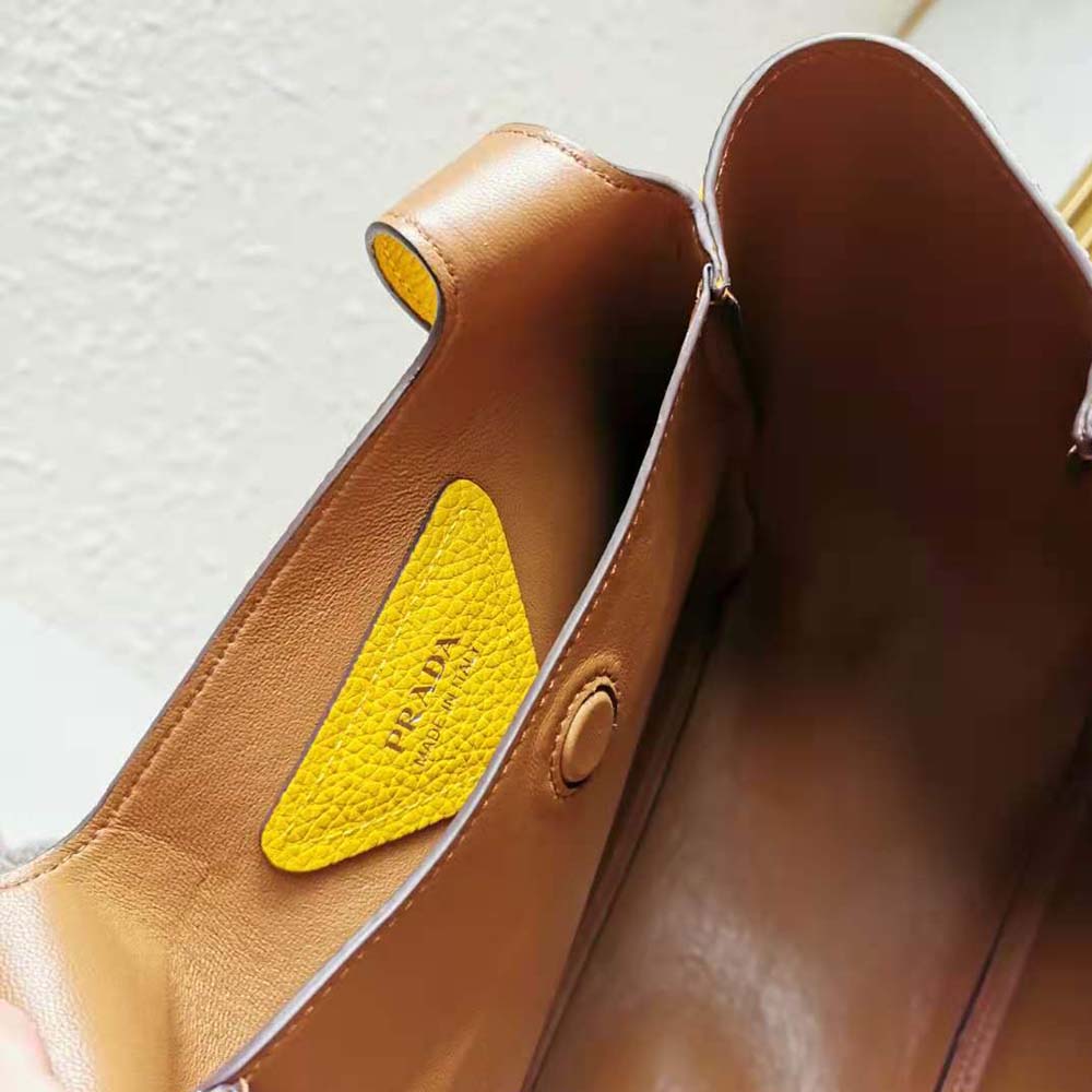 Prada Women Calf Leather Handbag-Yellow - image 10