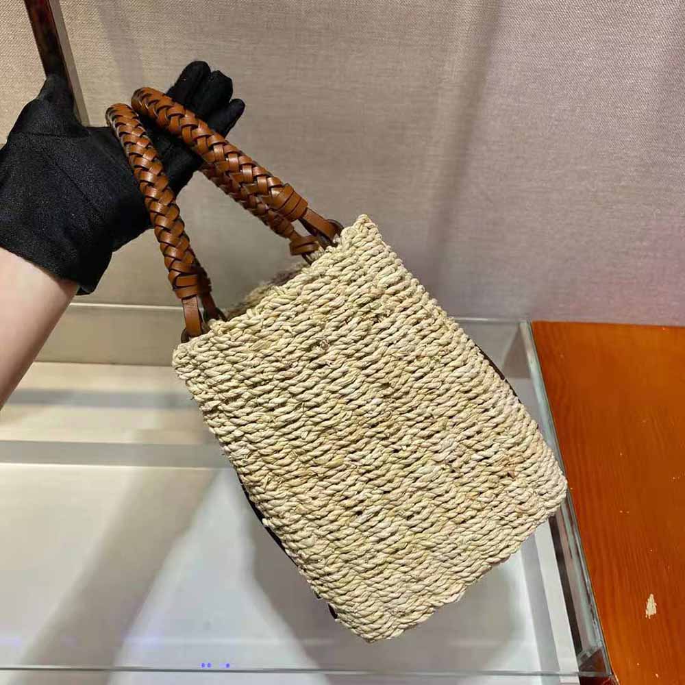 Prada Women Corn Husk and Leather Tote - image 6