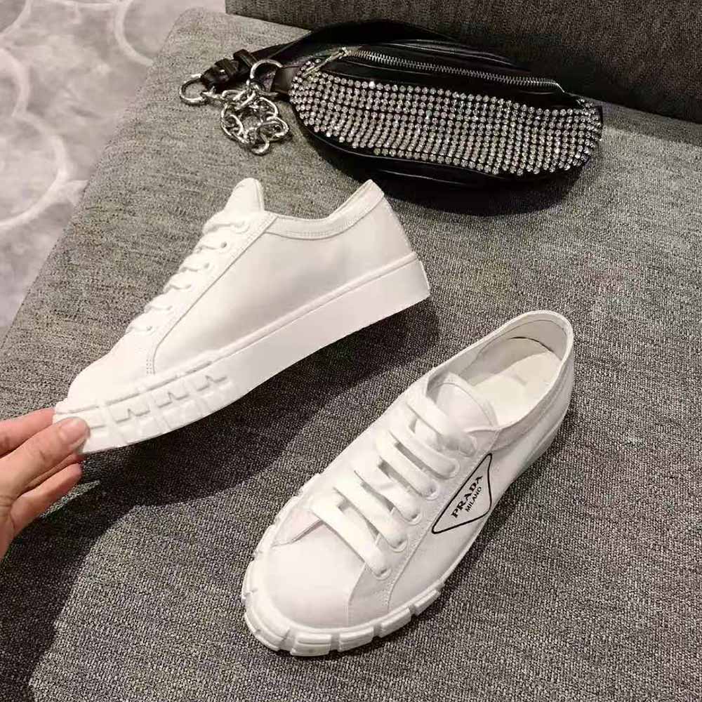 Prada Women Gabardine Fabric Sneakers-White - image 7
