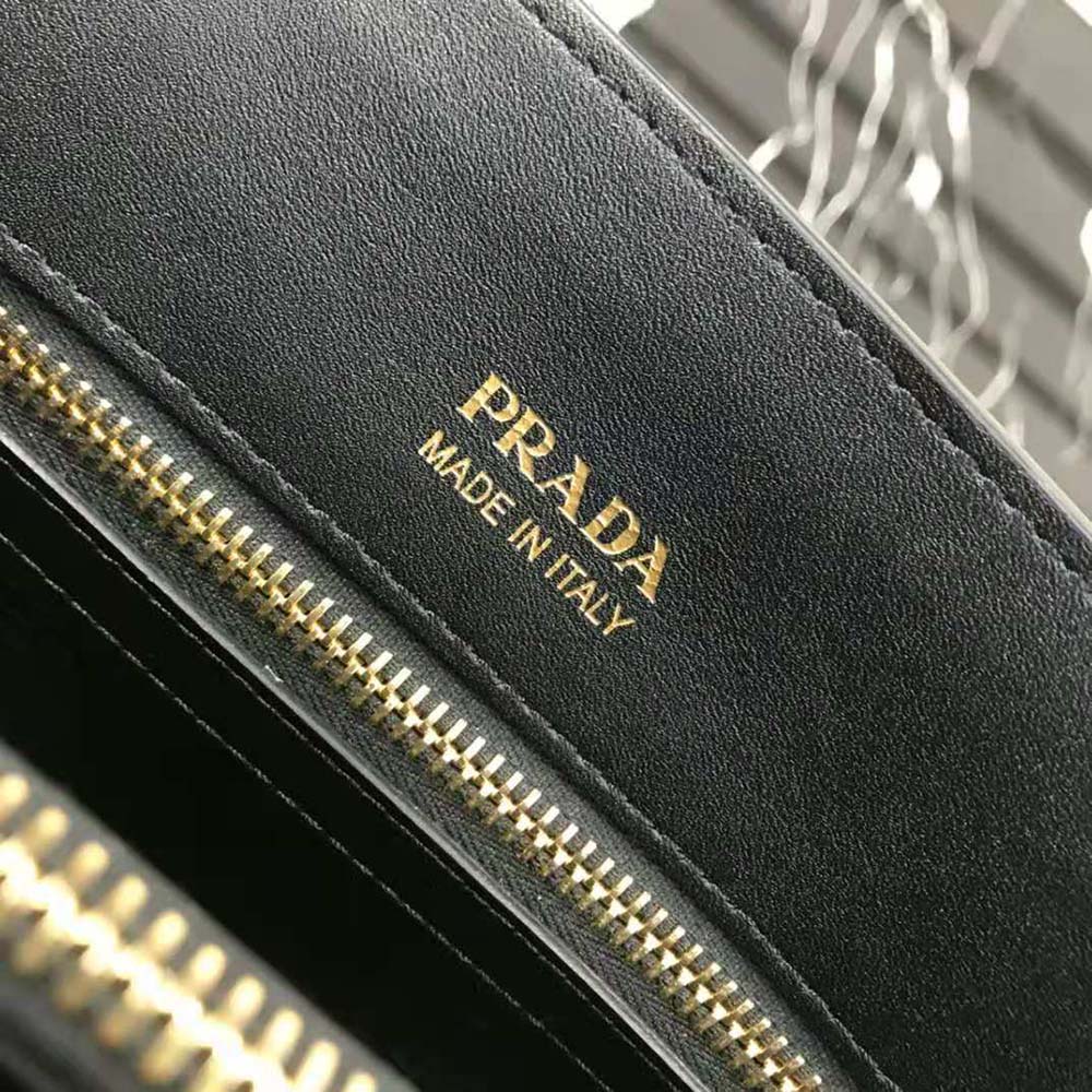 Prada Women Large Saffiano Leather Handbag-Black - image 8