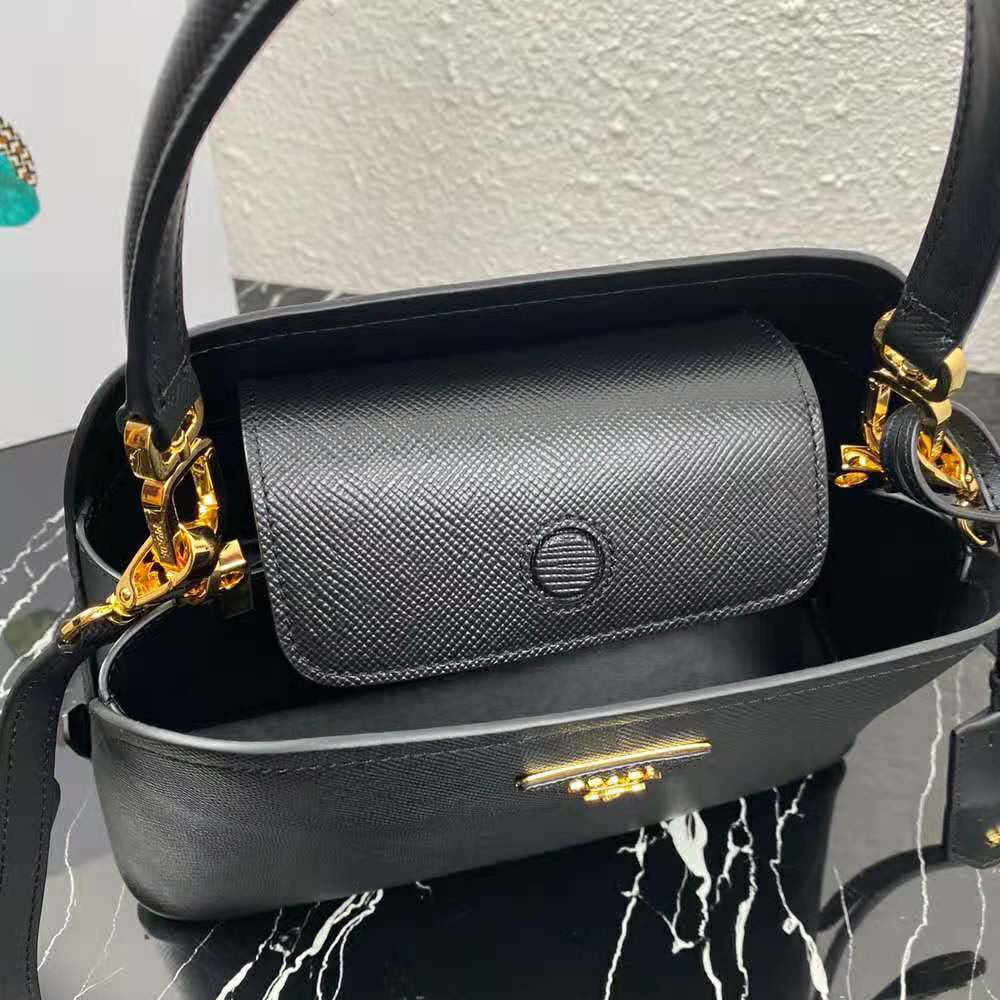 Prada Women Medium Saffiano Leather Prada Matinee Bag-Black - image 6
