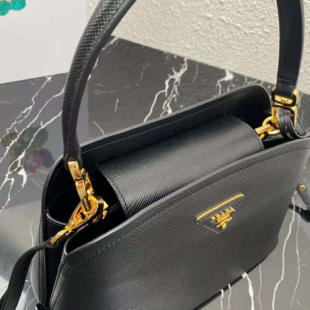 Prada Women Medium Saffiano Leather Prada Matinee Bag-Black - image 7
