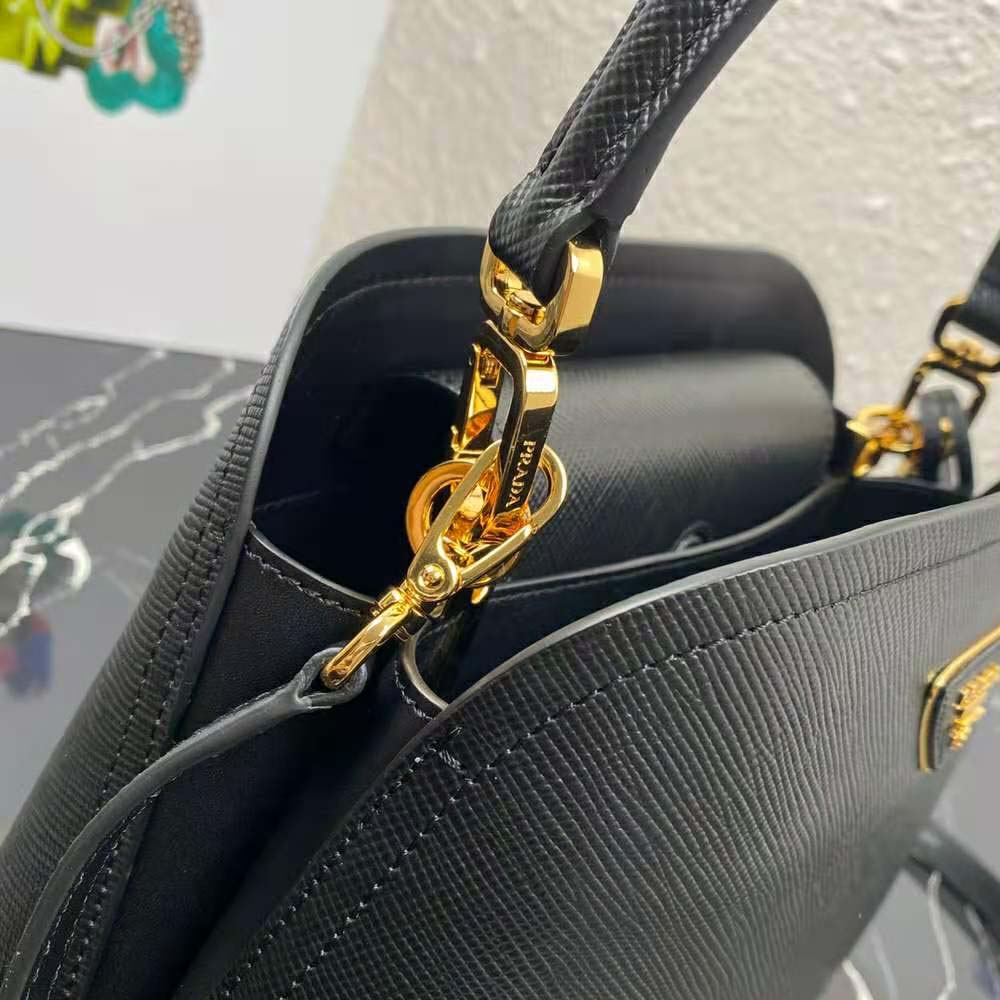 Prada Women Medium Saffiano Leather Prada Matinee Bag-Black - image 8