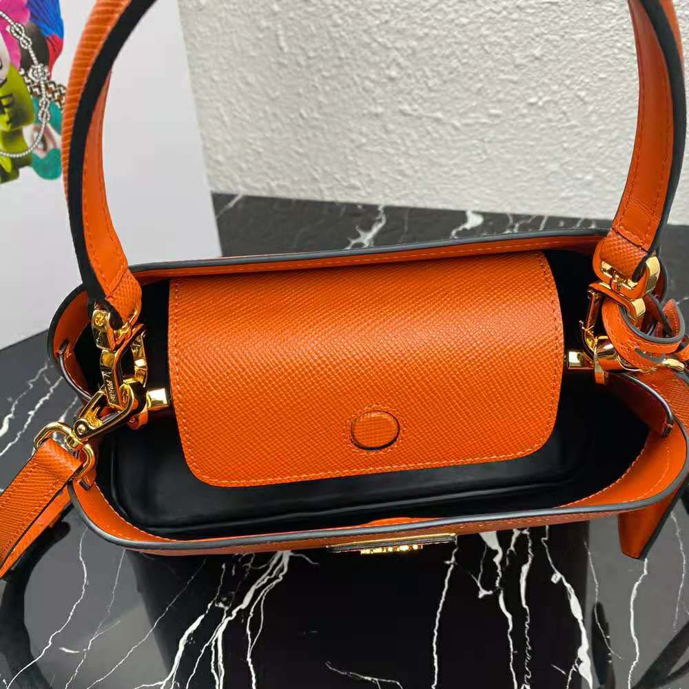 Prada Women Medium Saffiano Leather Prada Matinee Bag-Orange - image 7