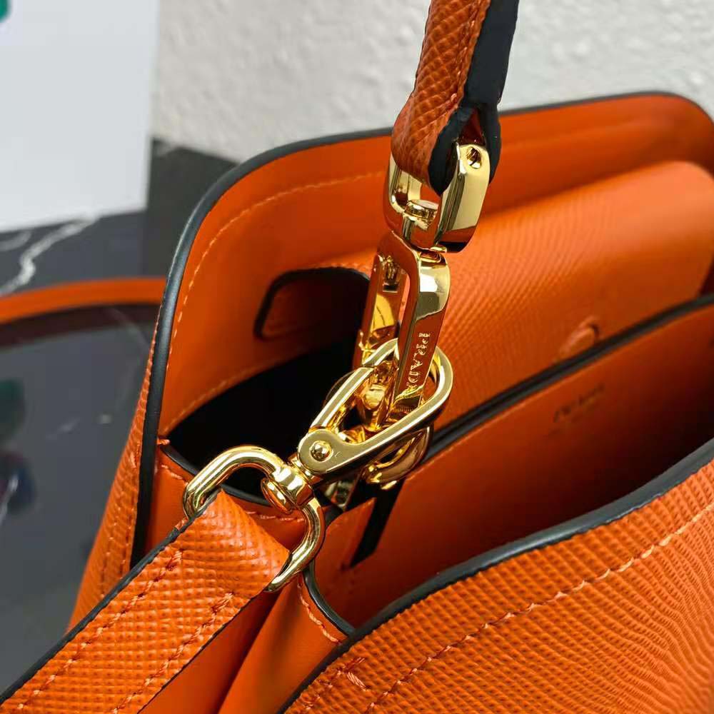 Prada Women Medium Saffiano Leather Prada Matinee Bag-Orange - image 9