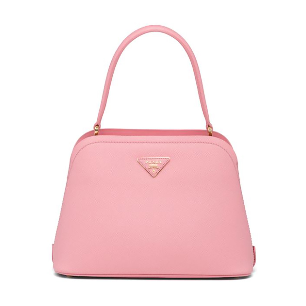 Front view of Prada Women Medium Saffiano Leather Prada Matinee Bag-Pink