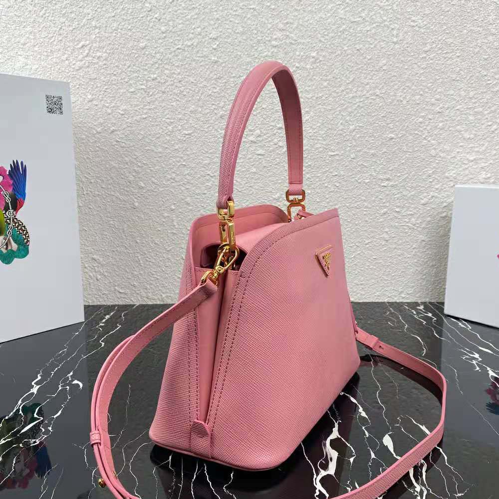 Prada Women Medium Saffiano Leather Prada Matinee Bag-Pink - image 4