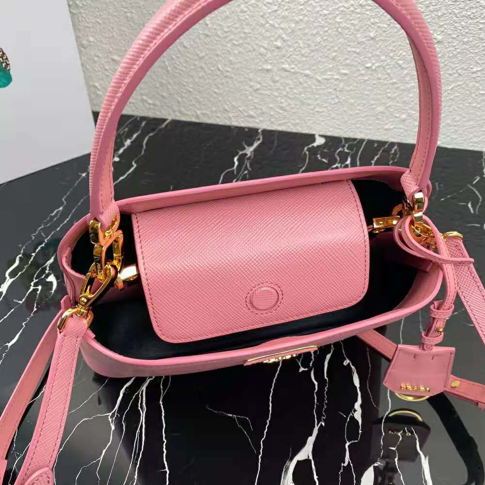 Prada Women Medium Saffiano Leather Prada Matinee Bag-Pink - image 6