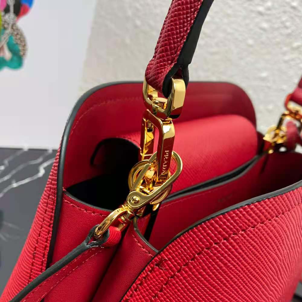 Prada Women Medium Saffiano Leather Prada Matinee Bag-Red - image 8