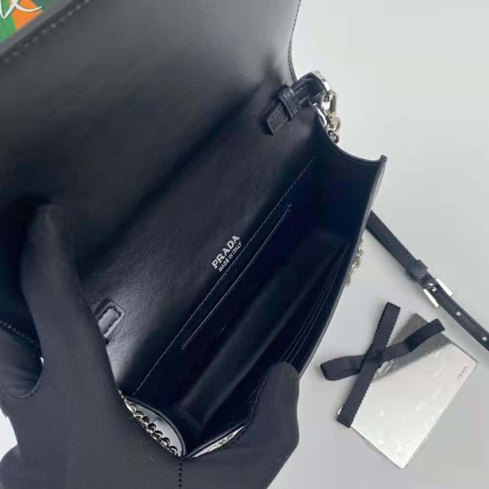 Prada Women Nylon and Leather Mini-Bag-Black - image 7