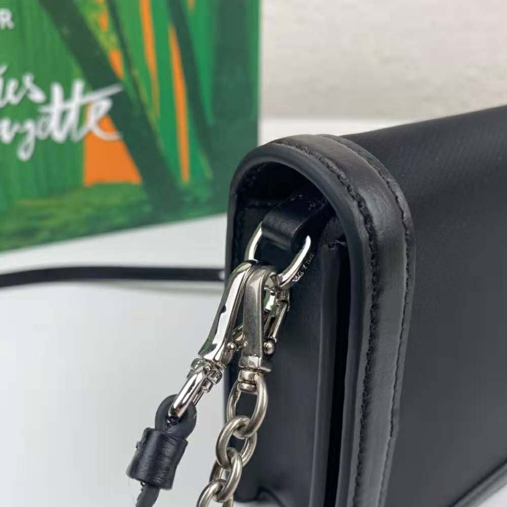 Prada Women Nylon and Leather Mini-Bag-Black - image 8