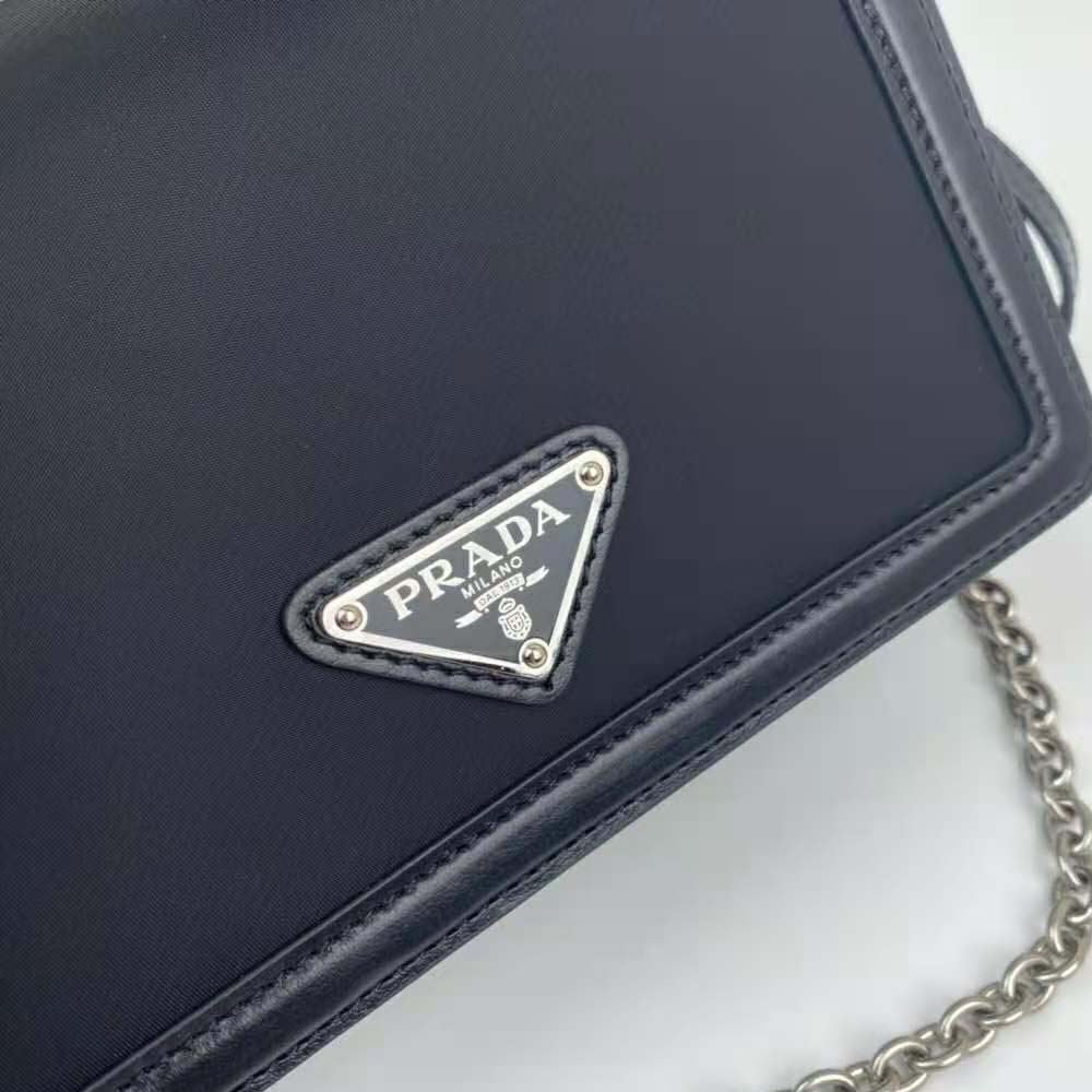 Prada Women Nylon and Leather Mini-Bag-Black - image 9