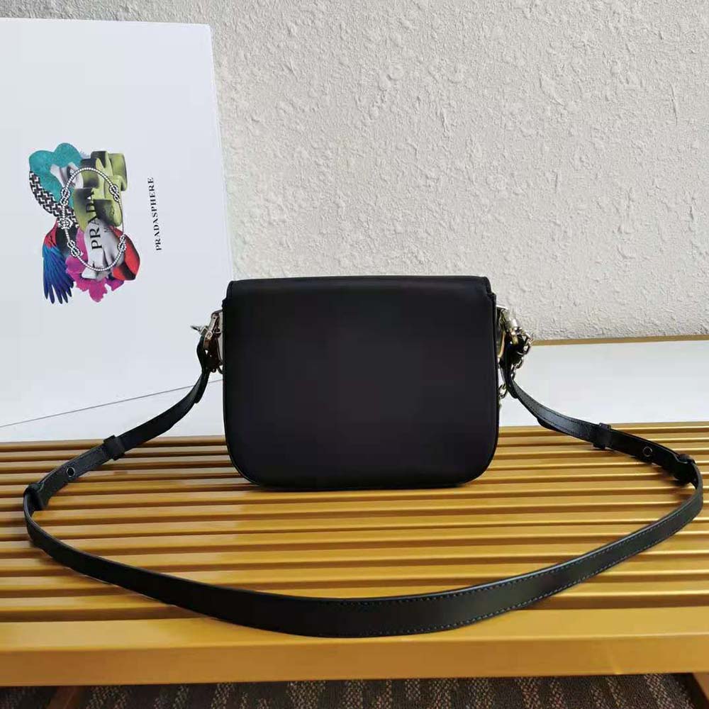 Prada Women Nylon and Leather Prada Ldentity Shoulder Bag-Black - image 4