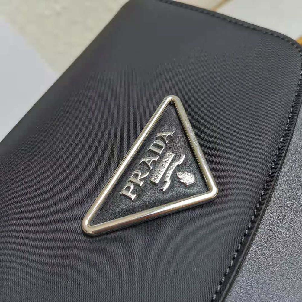 Prada Women Nylon and Leather Prada Ldentity Shoulder Bag-Black - image 9