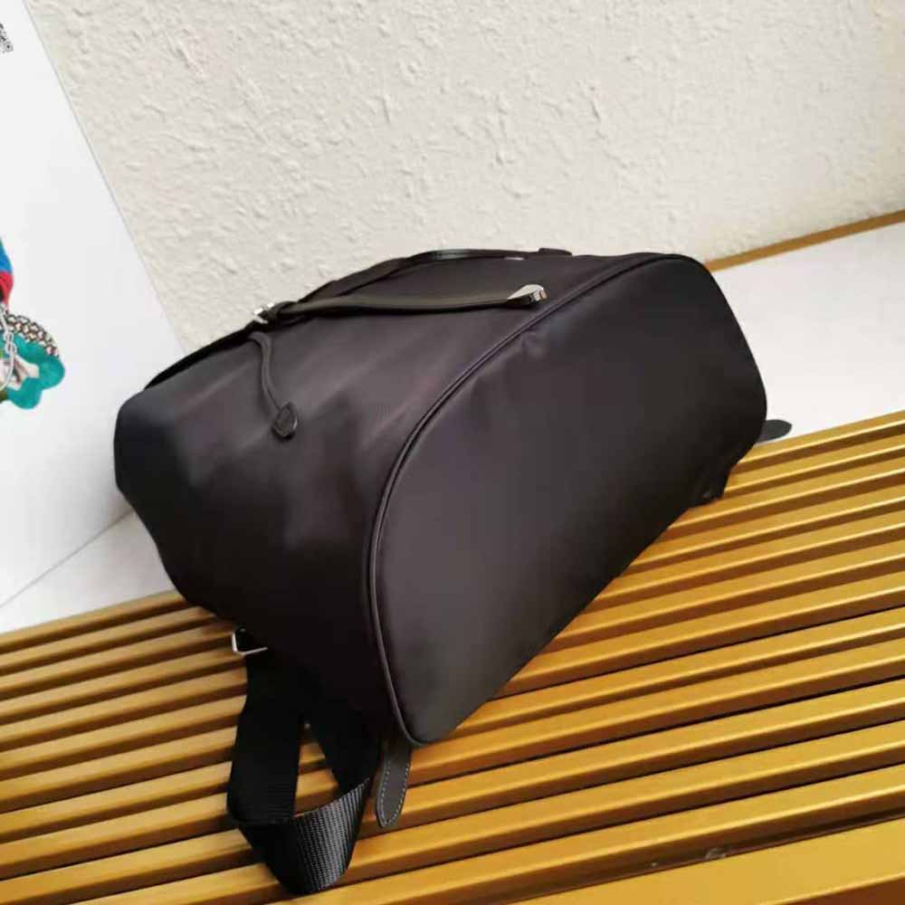 Prada Women Nylon and Saffiano Leather Backpack-Black - image 4