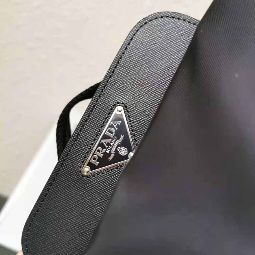Prada Women Nylon and Saffiano Leather Backpack-Black - image 10