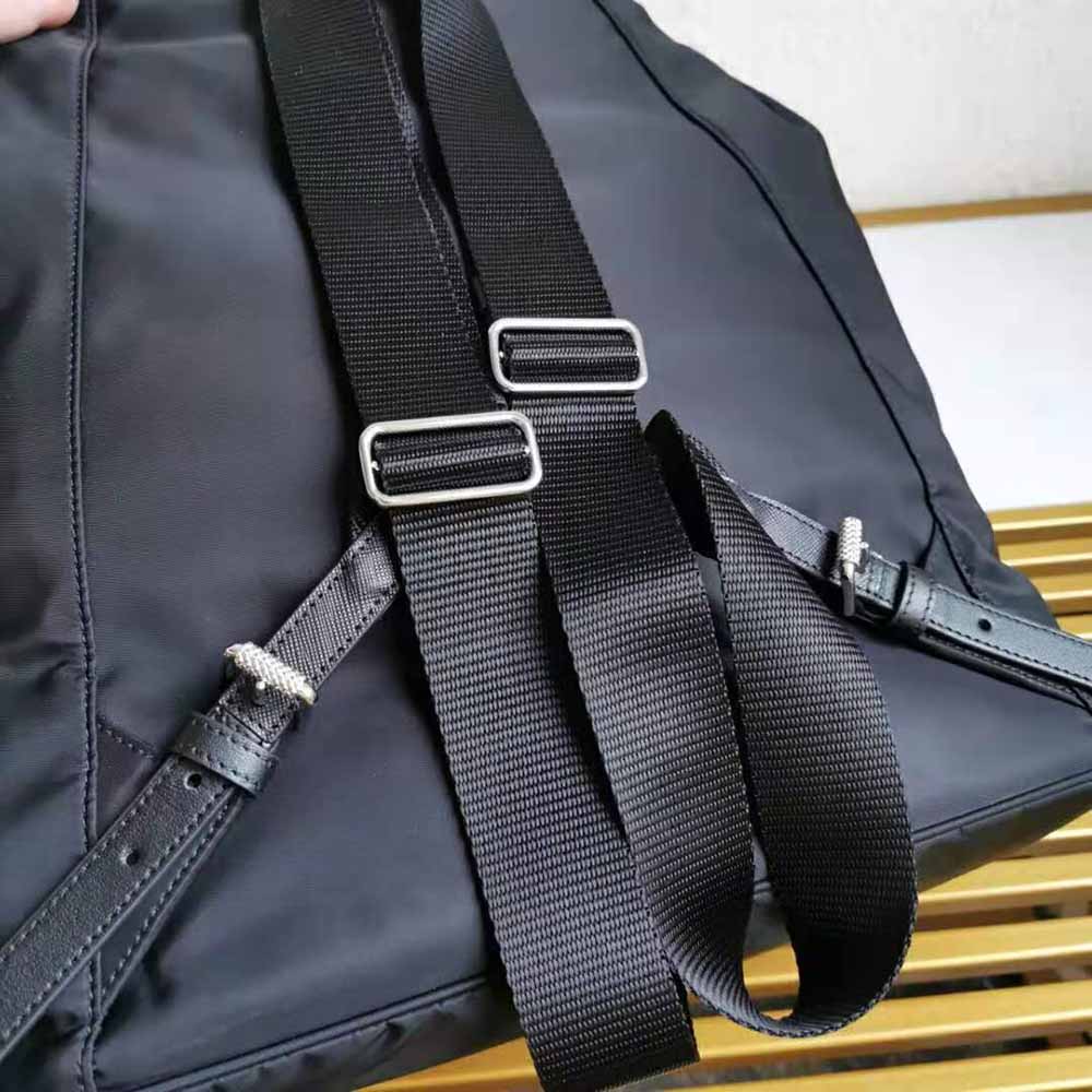 Prada Women Nylon and Saffiano Leather Backpack-Black - image 6