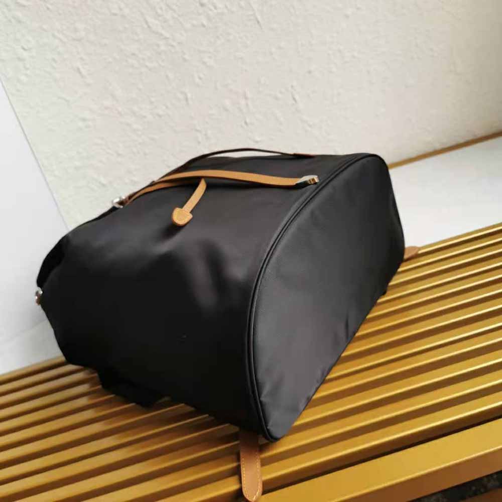 Prada Women Nylon and Saffiano Leather Backpack-Brown - image 5