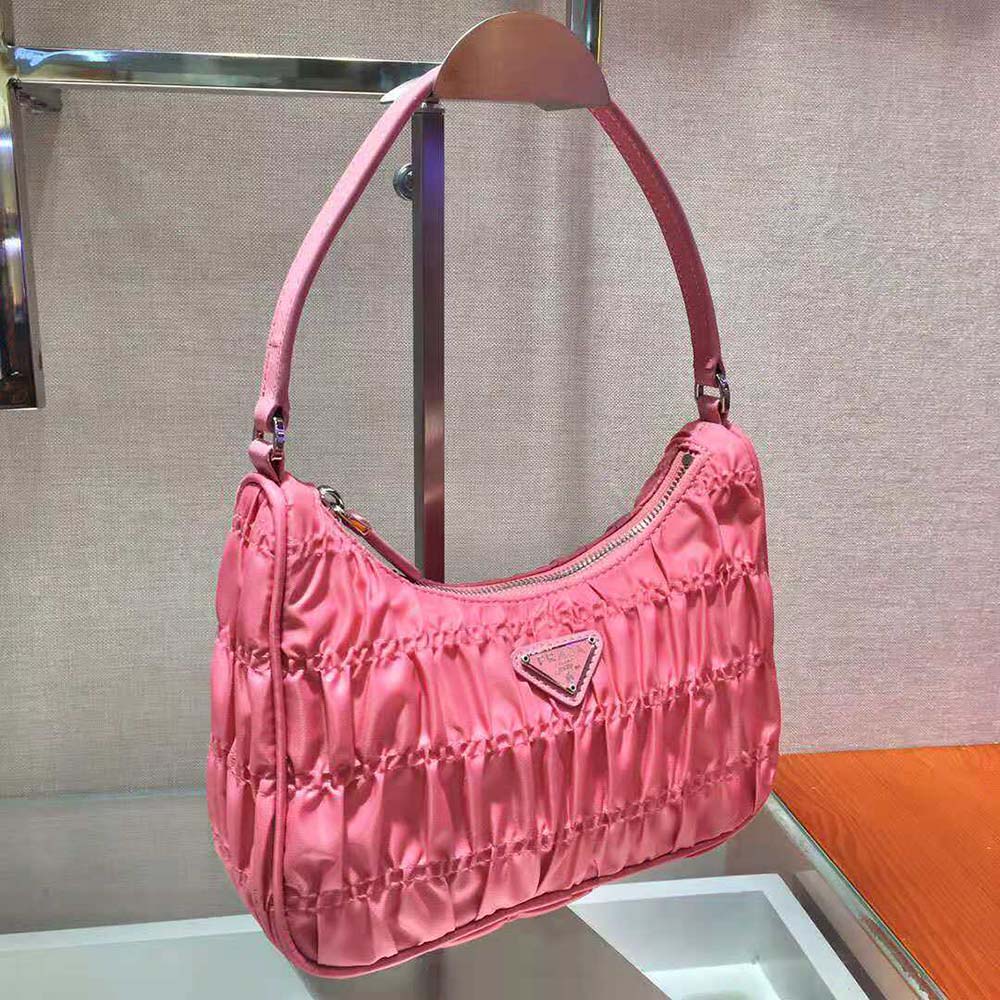 Prada Women Nylon and Saffiano Leather Mini Bag-Pink - image 4