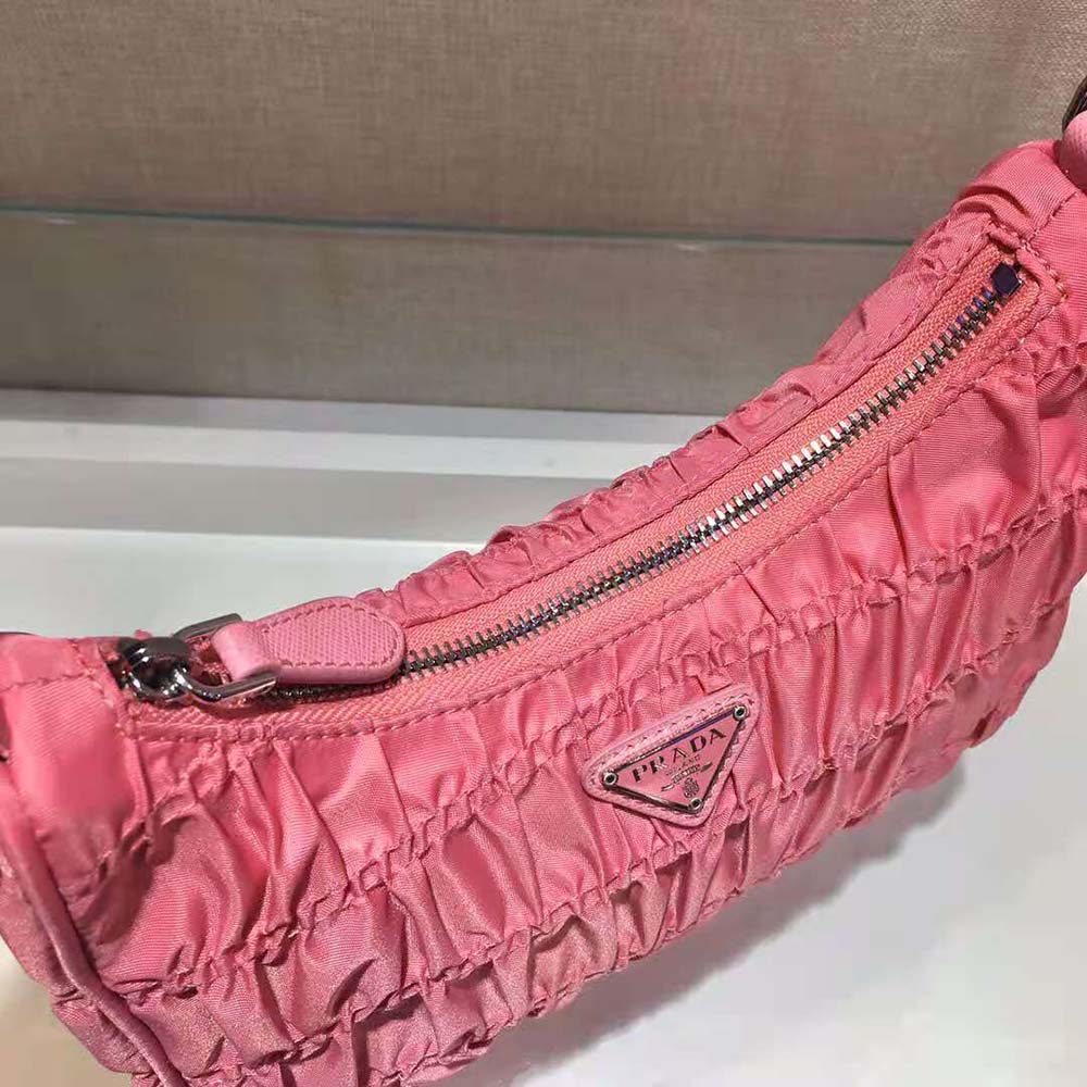 Prada Women Nylon and Saffiano Leather Mini Bag-Pink - image 7