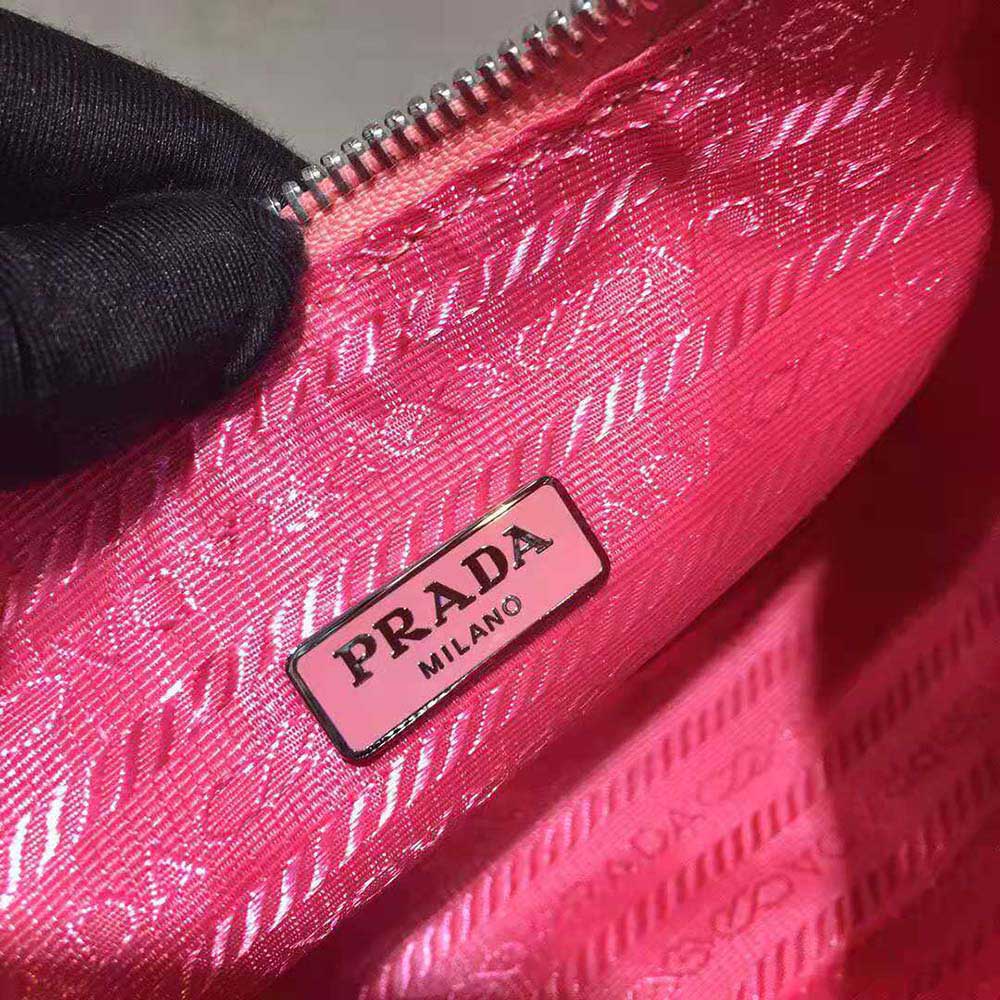 Prada Women Nylon and Saffiano Leather Mini Bag-Pink - image 9
