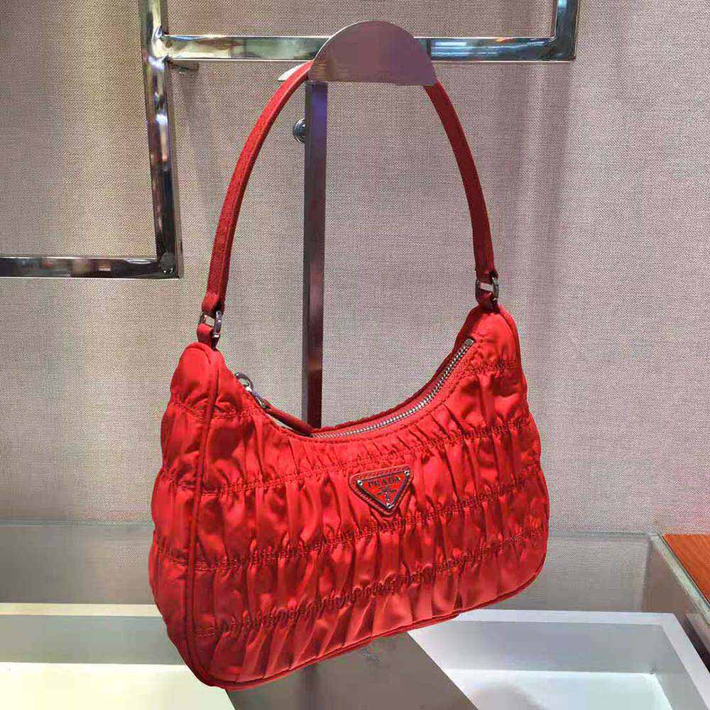 Prada Women Nylon and Saffiano Leather Mini Bag-Red - image 4