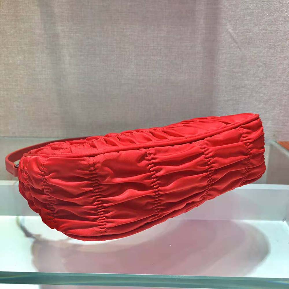 Prada Women Nylon and Saffiano Leather Mini Bag-Red - image 6