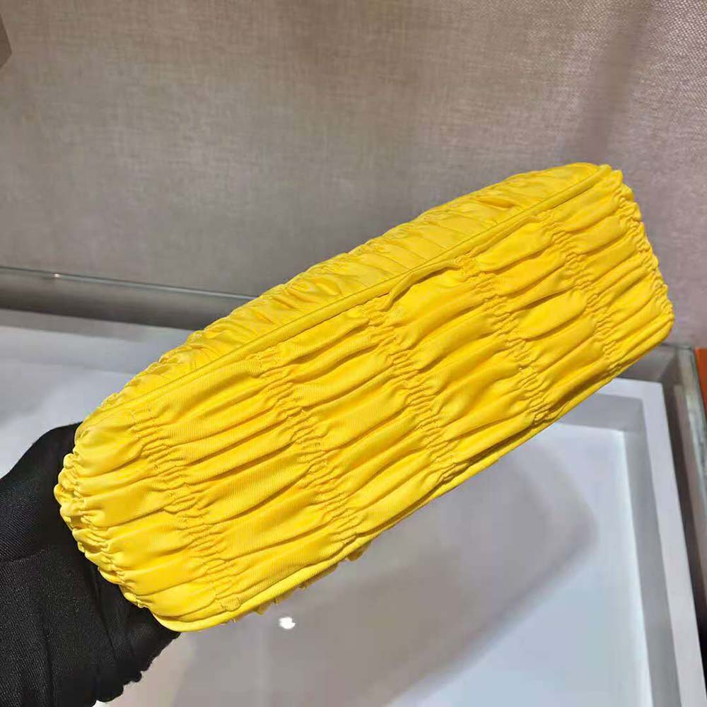 Prada Women Nylon and Saffiano Leather Mini Bag-Yellow - image 7